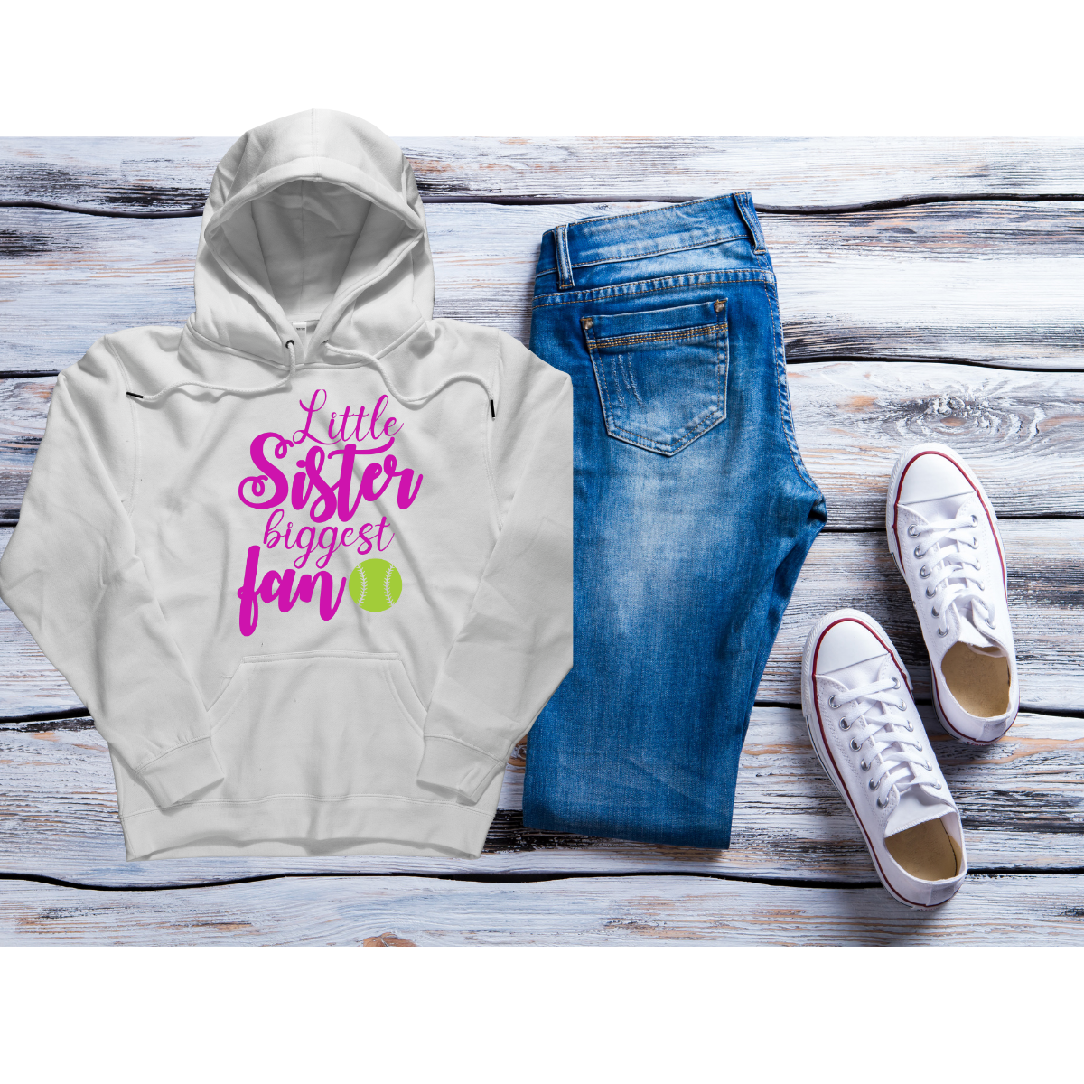 Little Sister Biggest Fan Hoodie