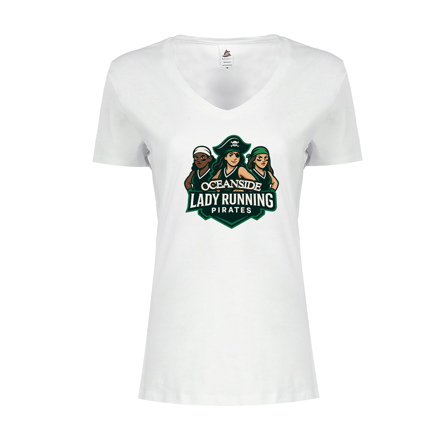 Oceanside Pirates Print V-Neck