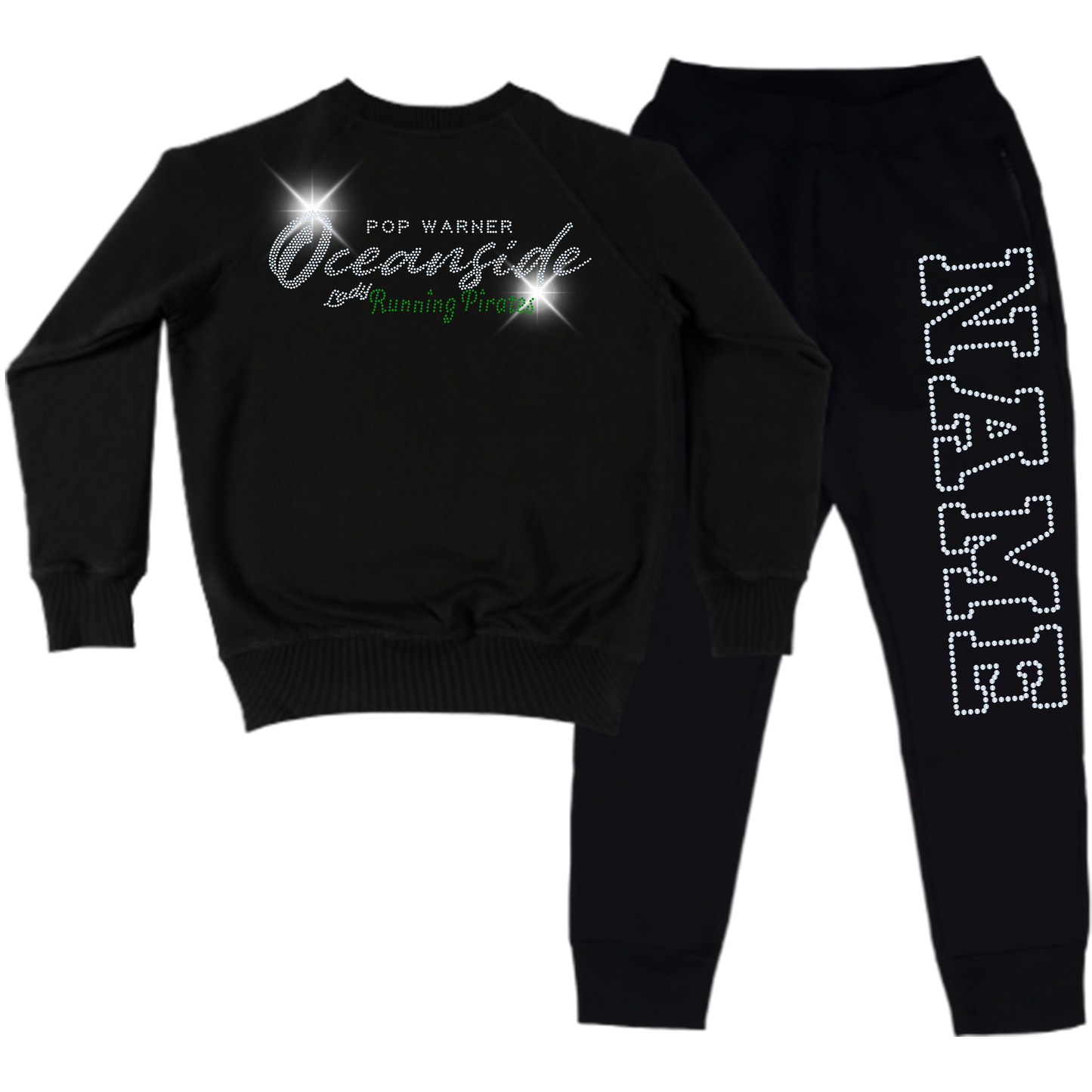 Oceanside Spangle Youth Sweatsuit Set