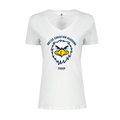 UCA Cheer Print V-Neck