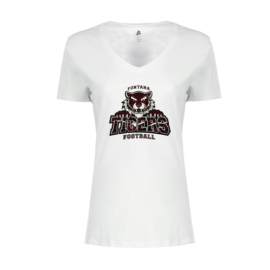 Fontana Tigers Print V-Neck
