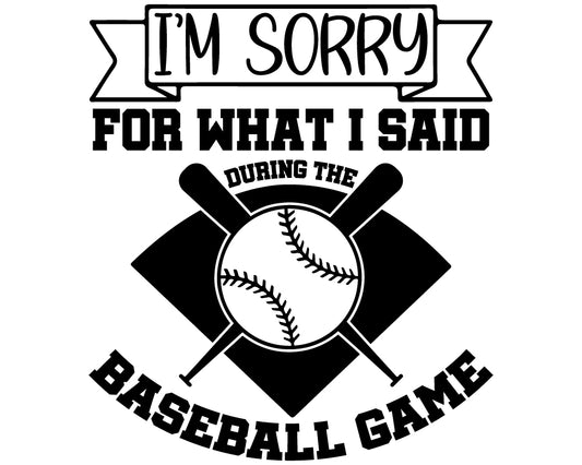 I'm Sorry Baseball Game
