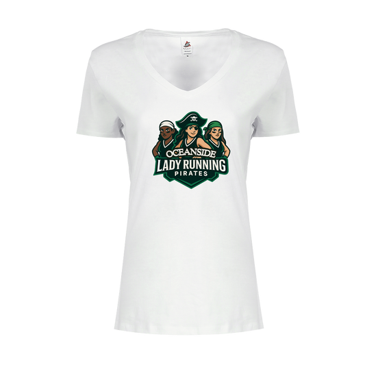 Oceanside Pirates Print V-Neck