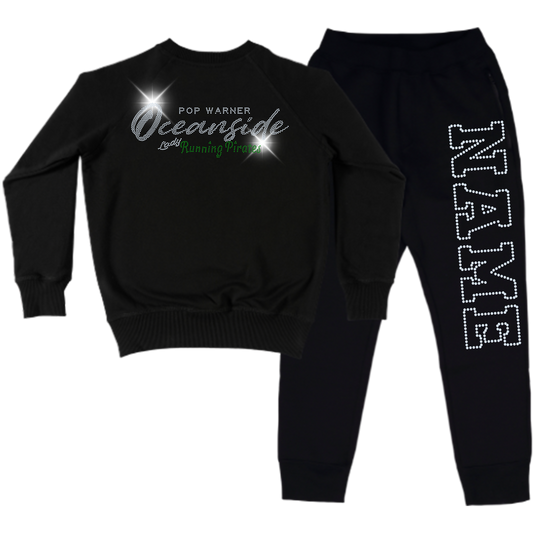 Oceanside Spangle Youth Sweatsuit Set