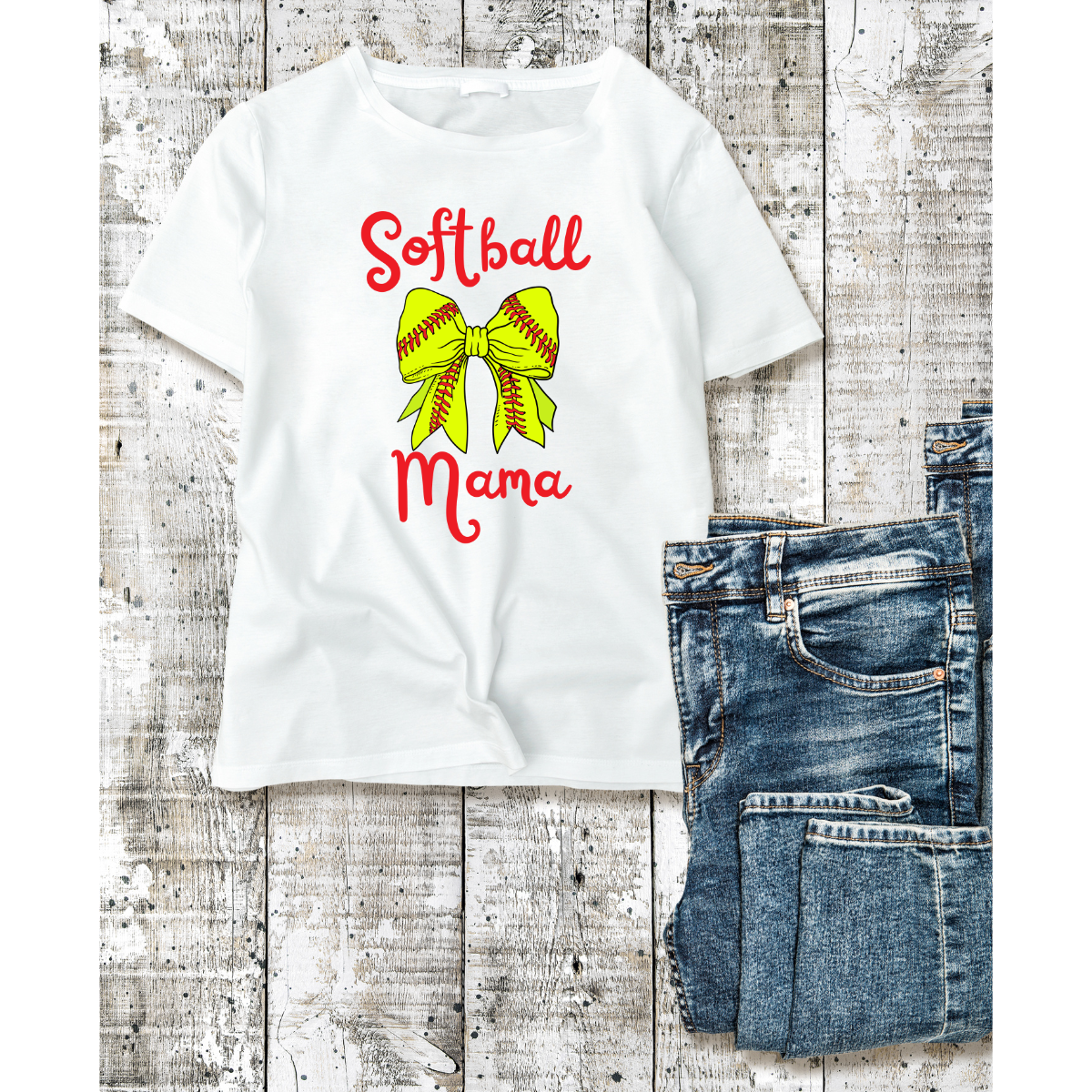 Softball Bow Mom Shirt
