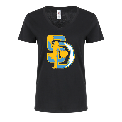 SD Bolts Print V-Neck