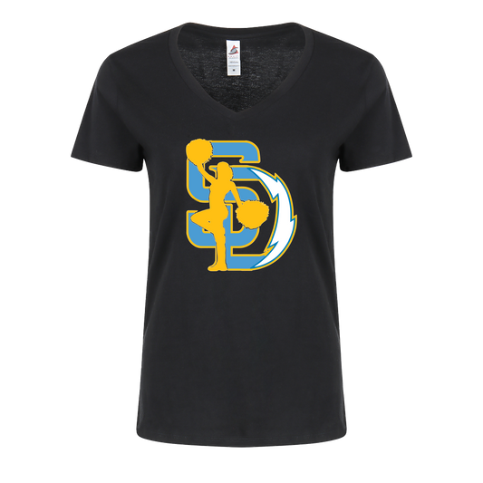 SD Bolts Print V-Neck