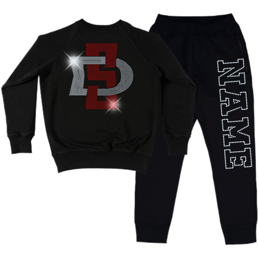 SD Aztecs Spangle Youth Sweatsuit Set
