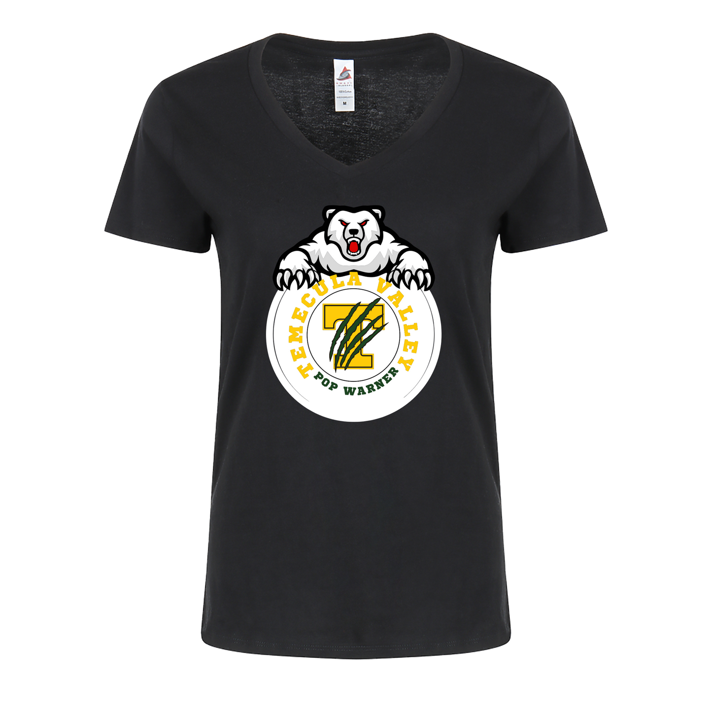 TV Bear Print V-Neck